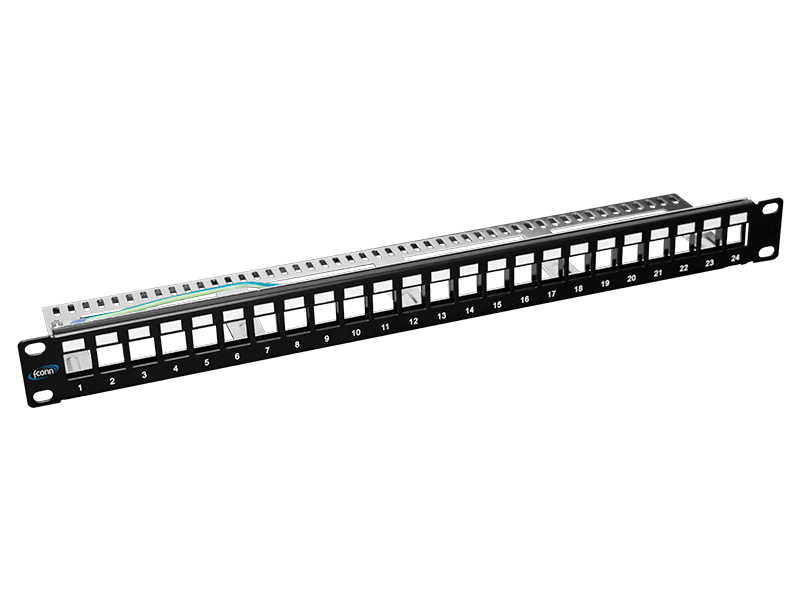 Patch Panel Modular Descarregado – 24 Portas