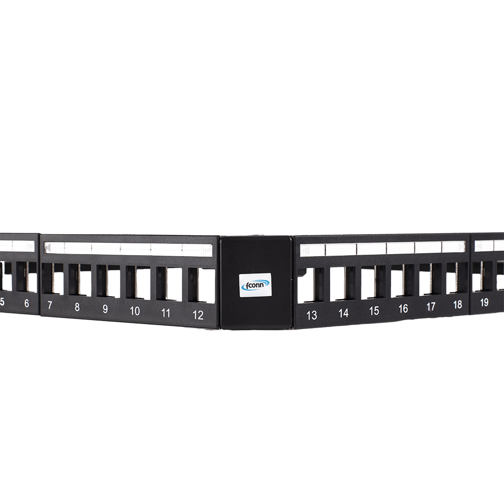 Patch Panel Modular Descarregado Angular – 24 Portas